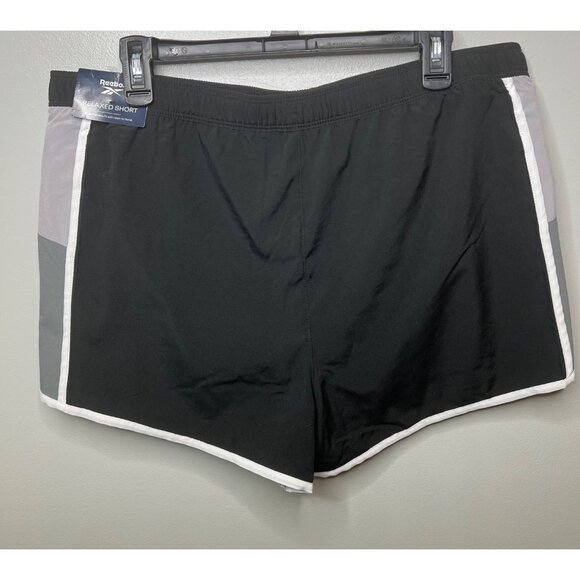Reebok Relaxed Short XL Black & Gray Polyester Athletic Shorts - Picture 2 of 13
